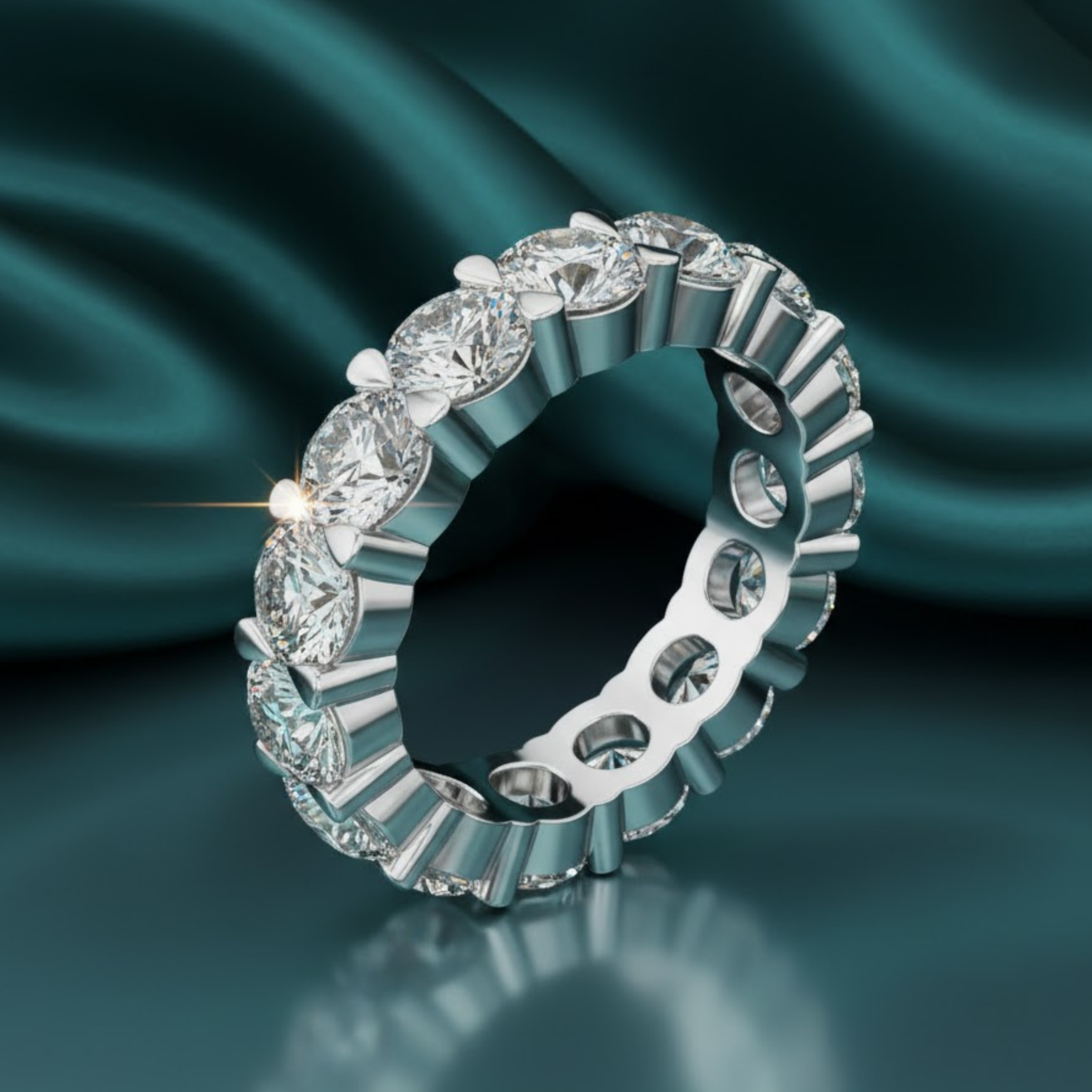 Aurora round diamond eternity band - Main screenshot showing features and interface