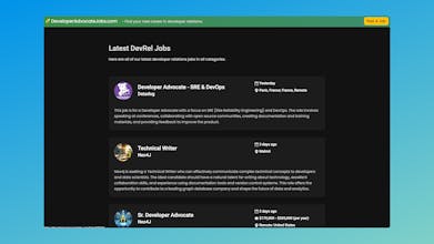 DeveloperAdvocateJobs.com gallery image