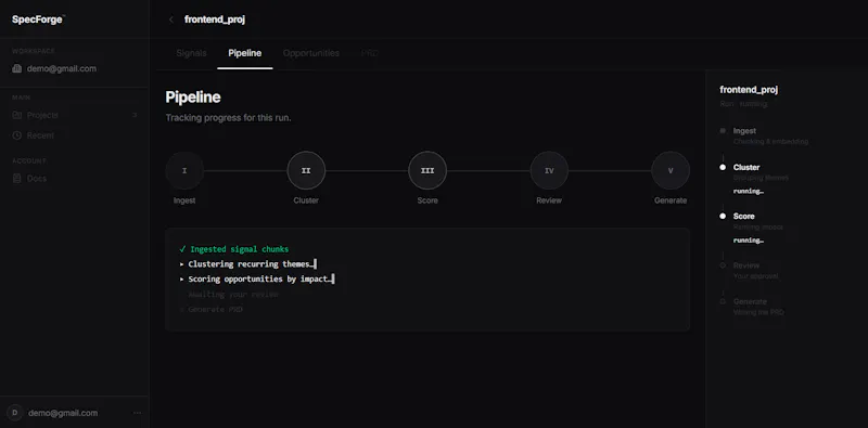 SpecForge screenshot 2