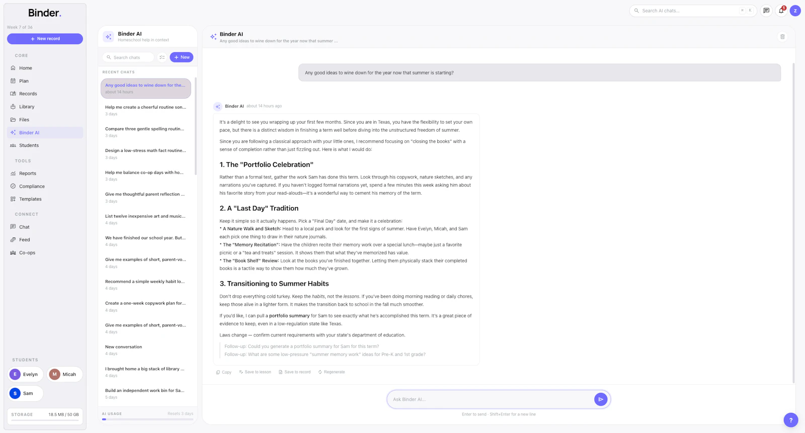 Binder screenshot 3