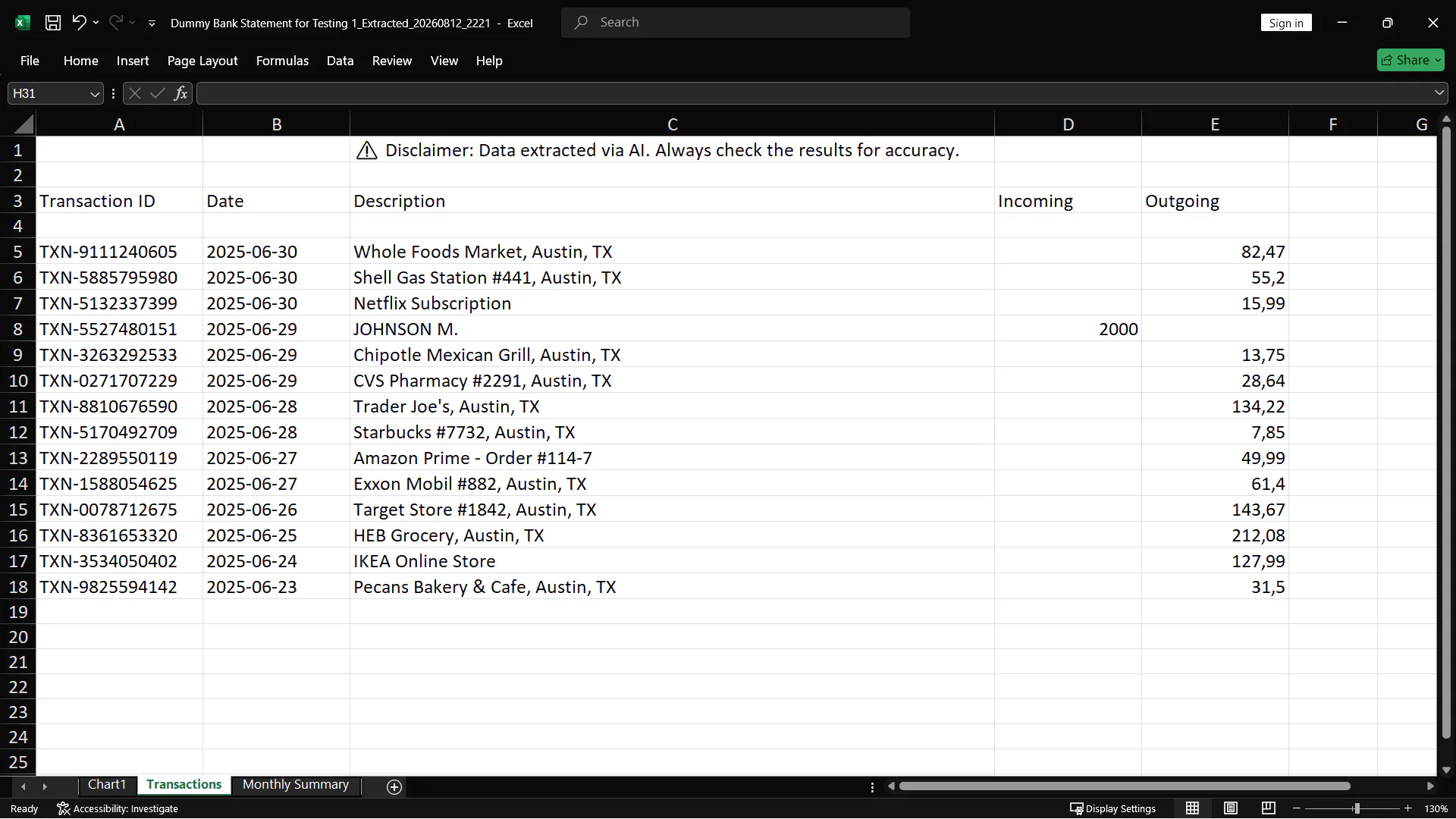 Secure Bank Statement Converter gallery image