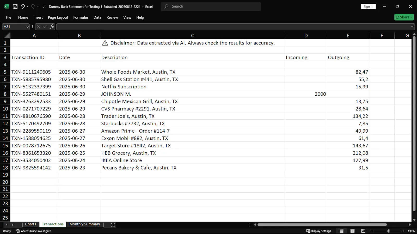 Secure Bank Statement Converter screenshot 6