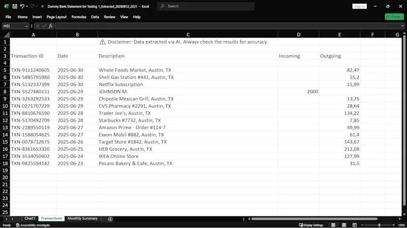 Secure Bank Statement Converter screenshot 6