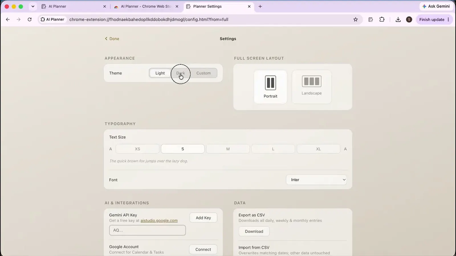 AI Planner screenshot 1 (video preview)