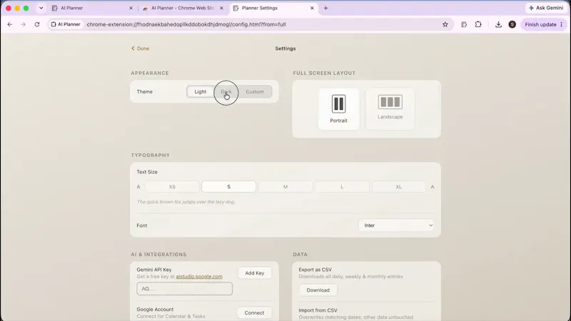 AI Planner screenshot 1 (video preview)