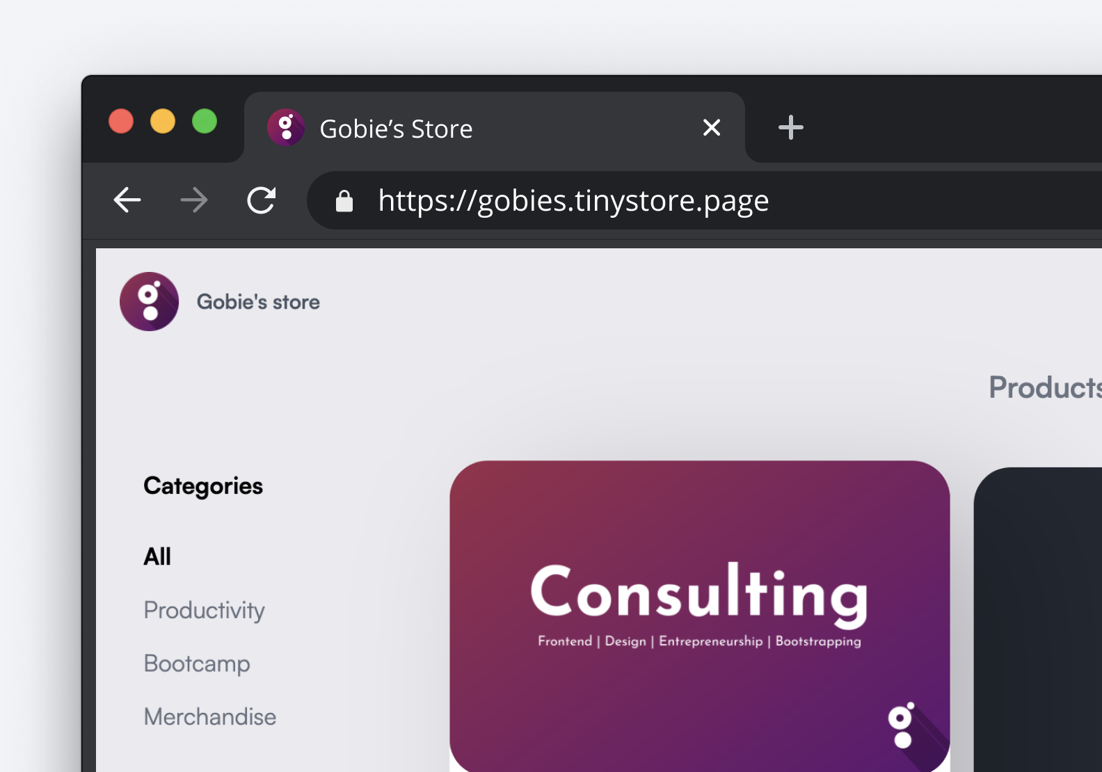 tinyStore gallery image