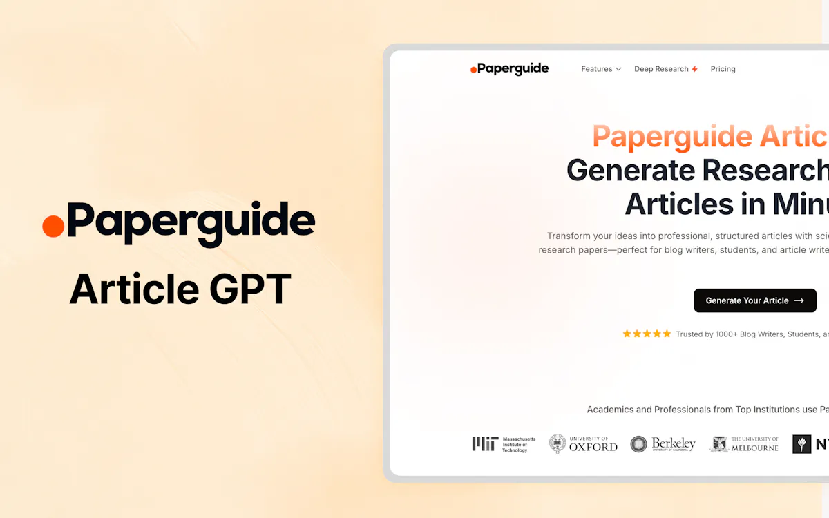 Paperguide Article GPT
