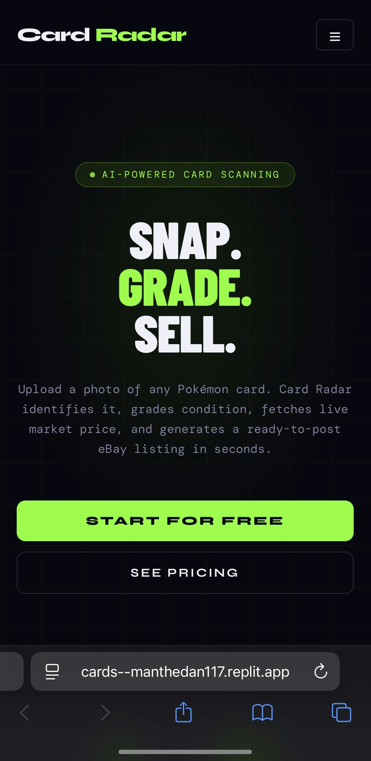 Card Radar — Pokémon Card AI GRADING gallery image