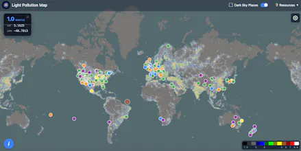 Light Pollution Map gallery image