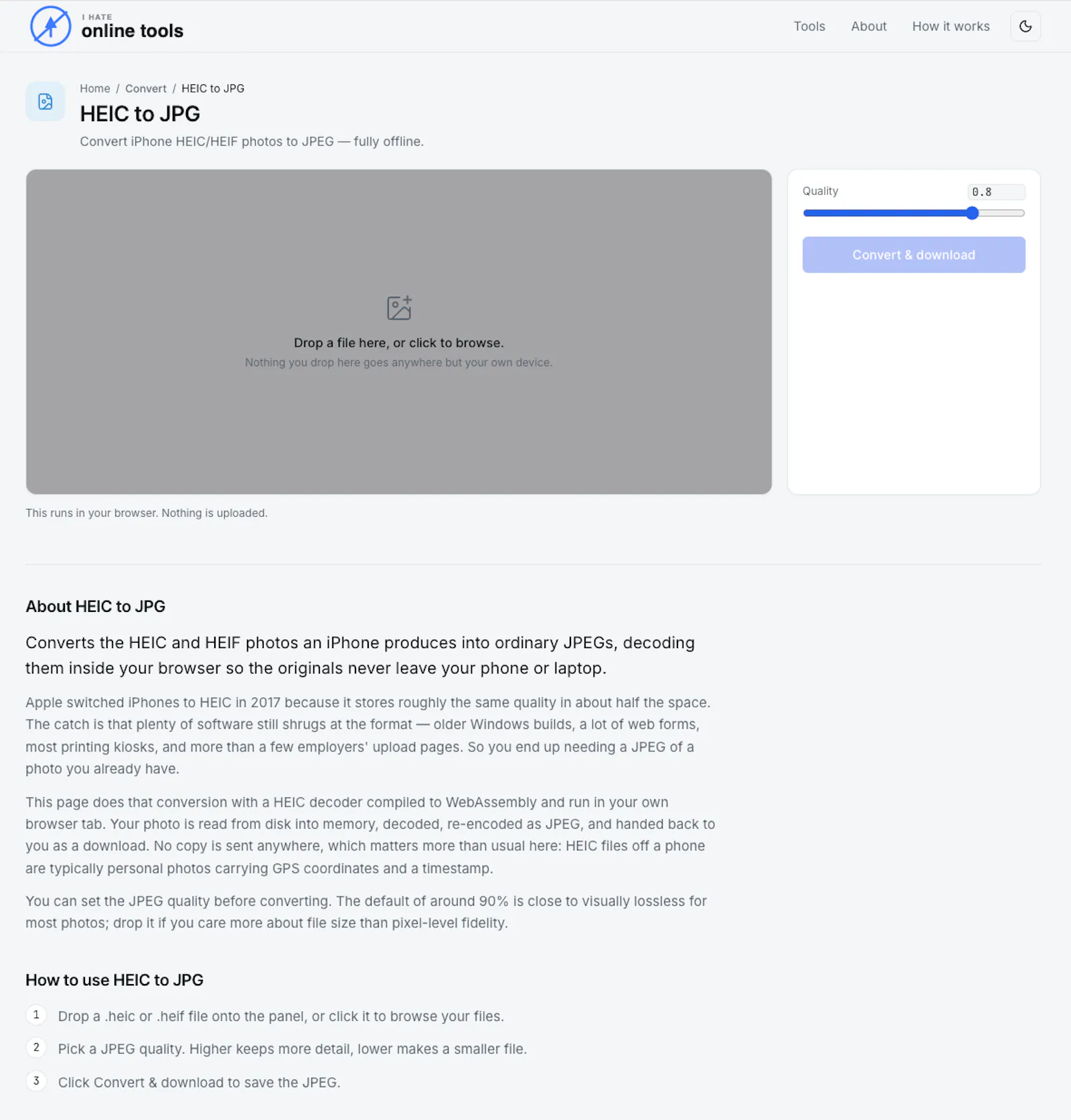 I Hate Online Tools screenshot 2
