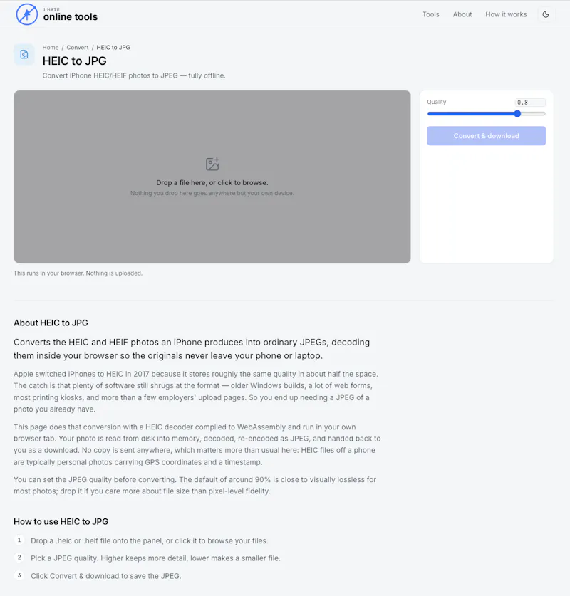 I Hate Online Tools screenshot 2