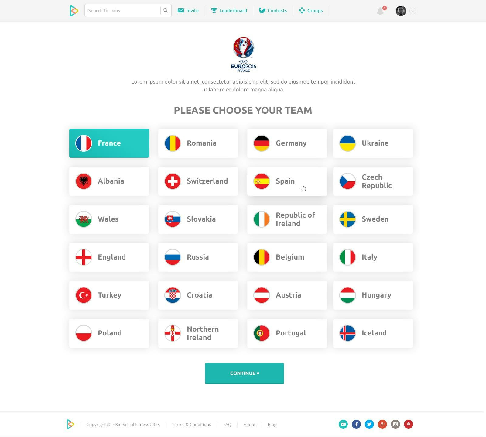 inKin Euro 2016 Step Championship gallery image