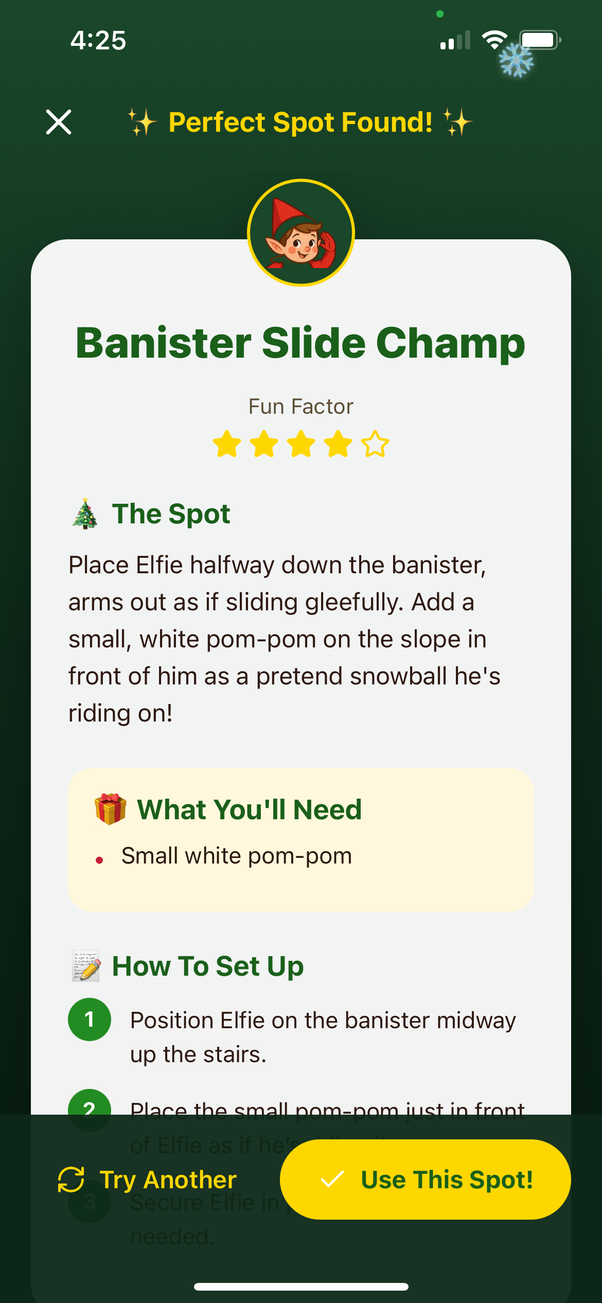 Elfie Spot Finder - Screenshot 3 showing product features and functionality