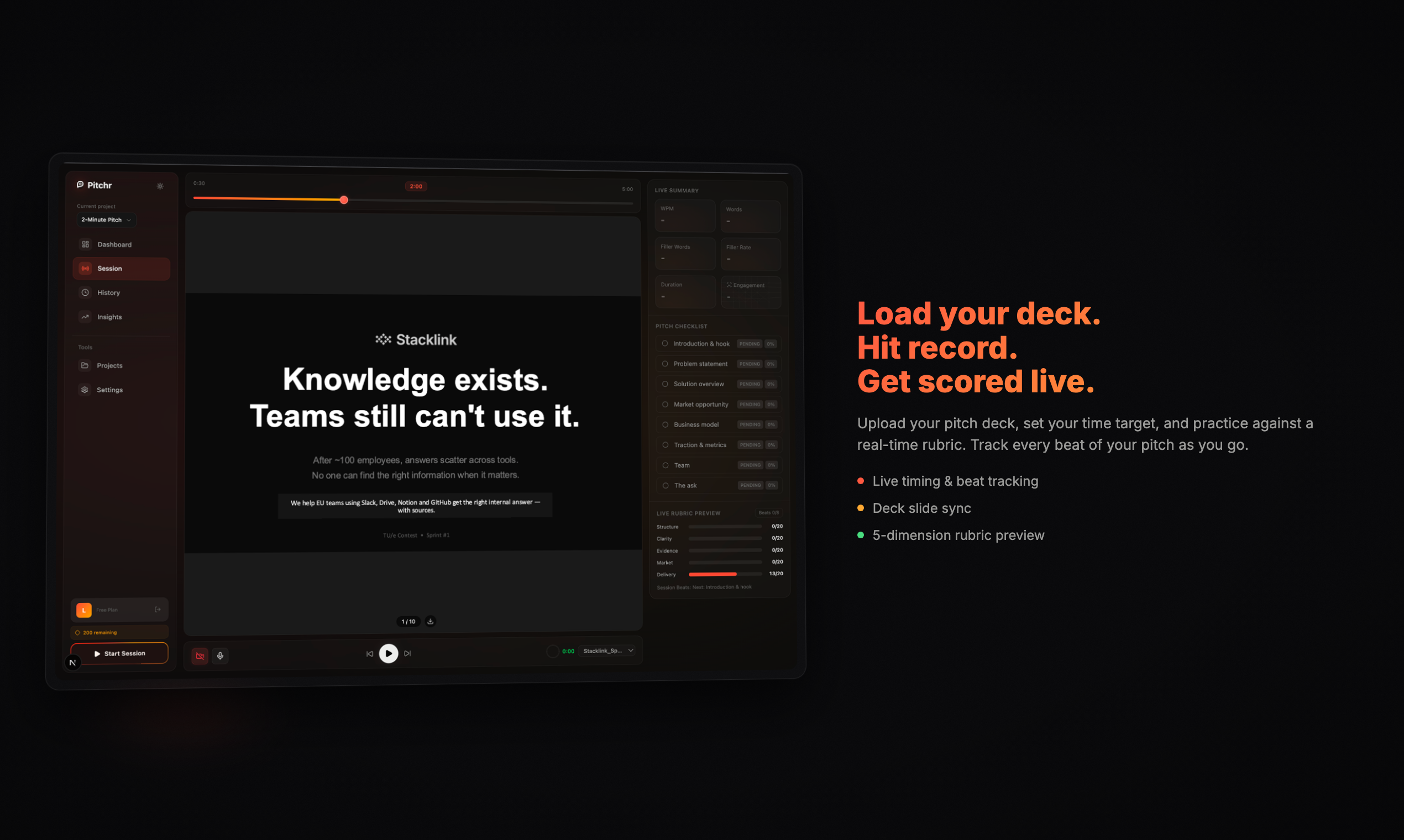Pitchr - Screenshot 2 showing product features and functionality