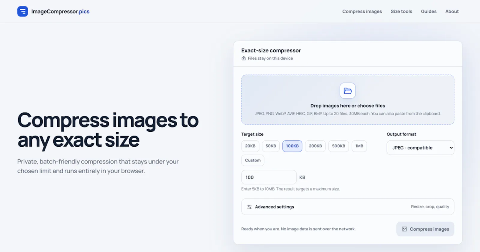 ImageCompressor.pics screenshot 1
