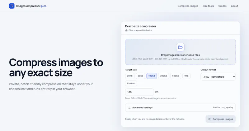 ImageCompressor.pics screenshot 1