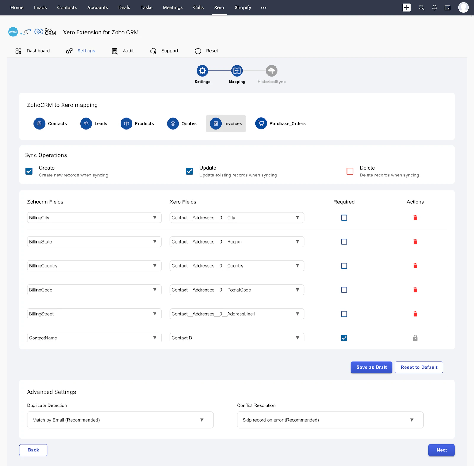 Xero Bi-Directional for Zoho CRM screenshot 2