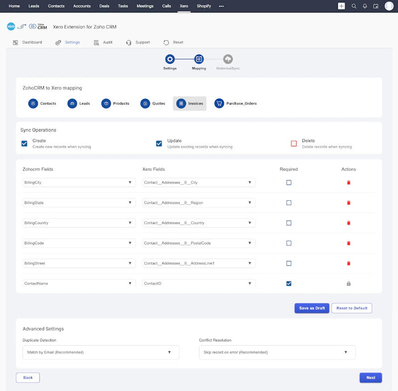 Xero Bi-Directional for Zoho CRM screenshot 2