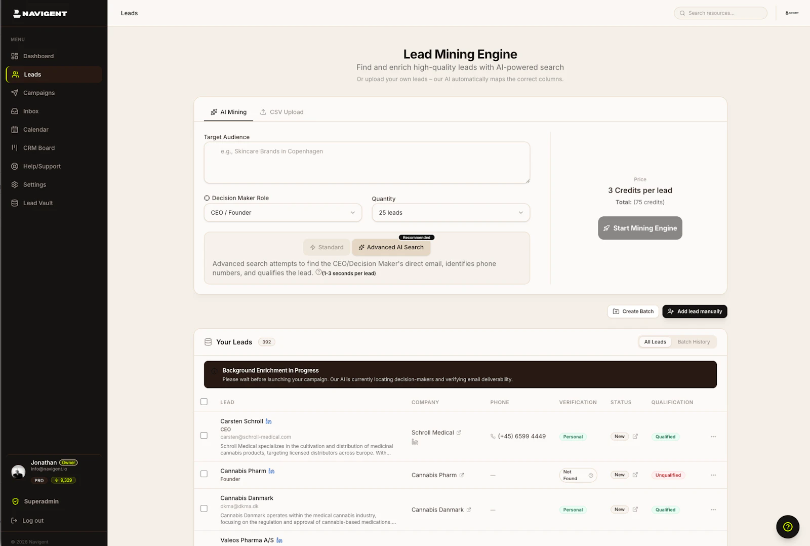 Navigent screenshot 1