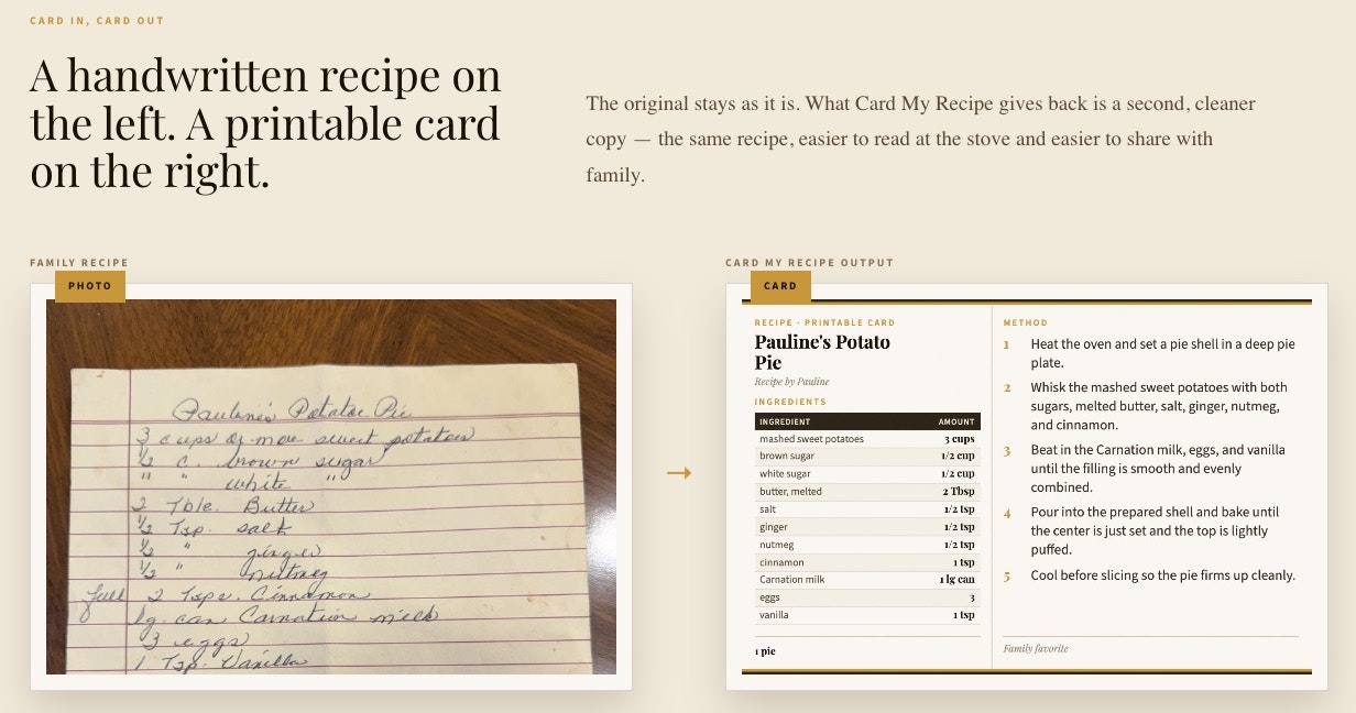 Card My Recipe gallery image