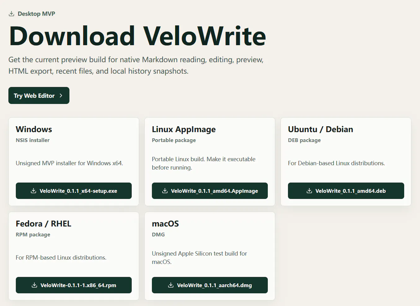 VeloWrite gallery image