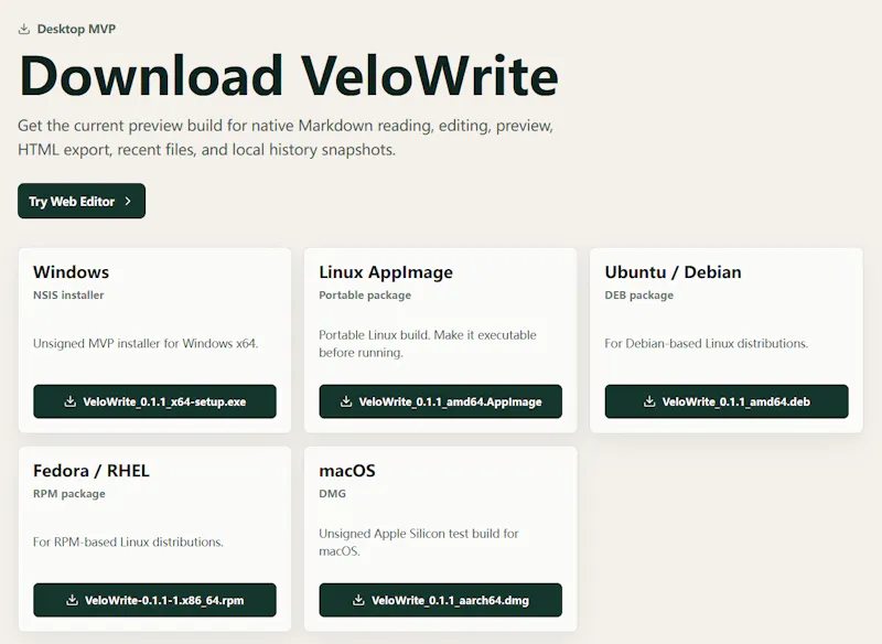 VeloWrite screenshot 4