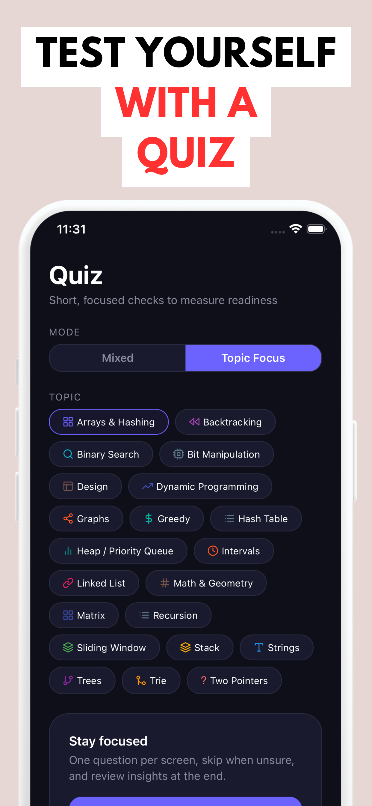 PocketDSA - AI Coding Interview Prep - Screenshot 5 showing product features and functionality