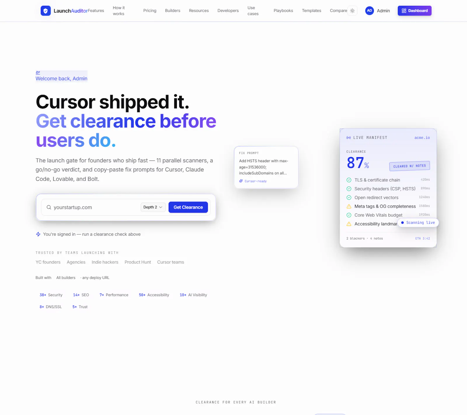 Launch Auditor screenshot 1