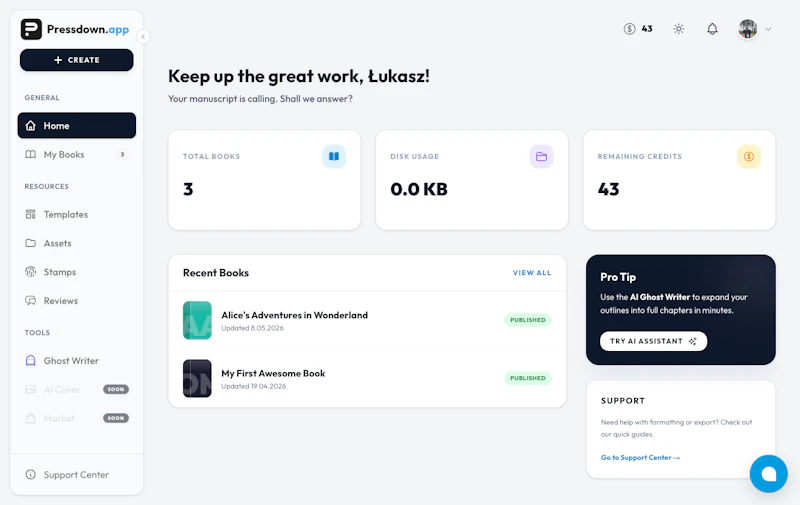 Pressdown.app screenshot 1
