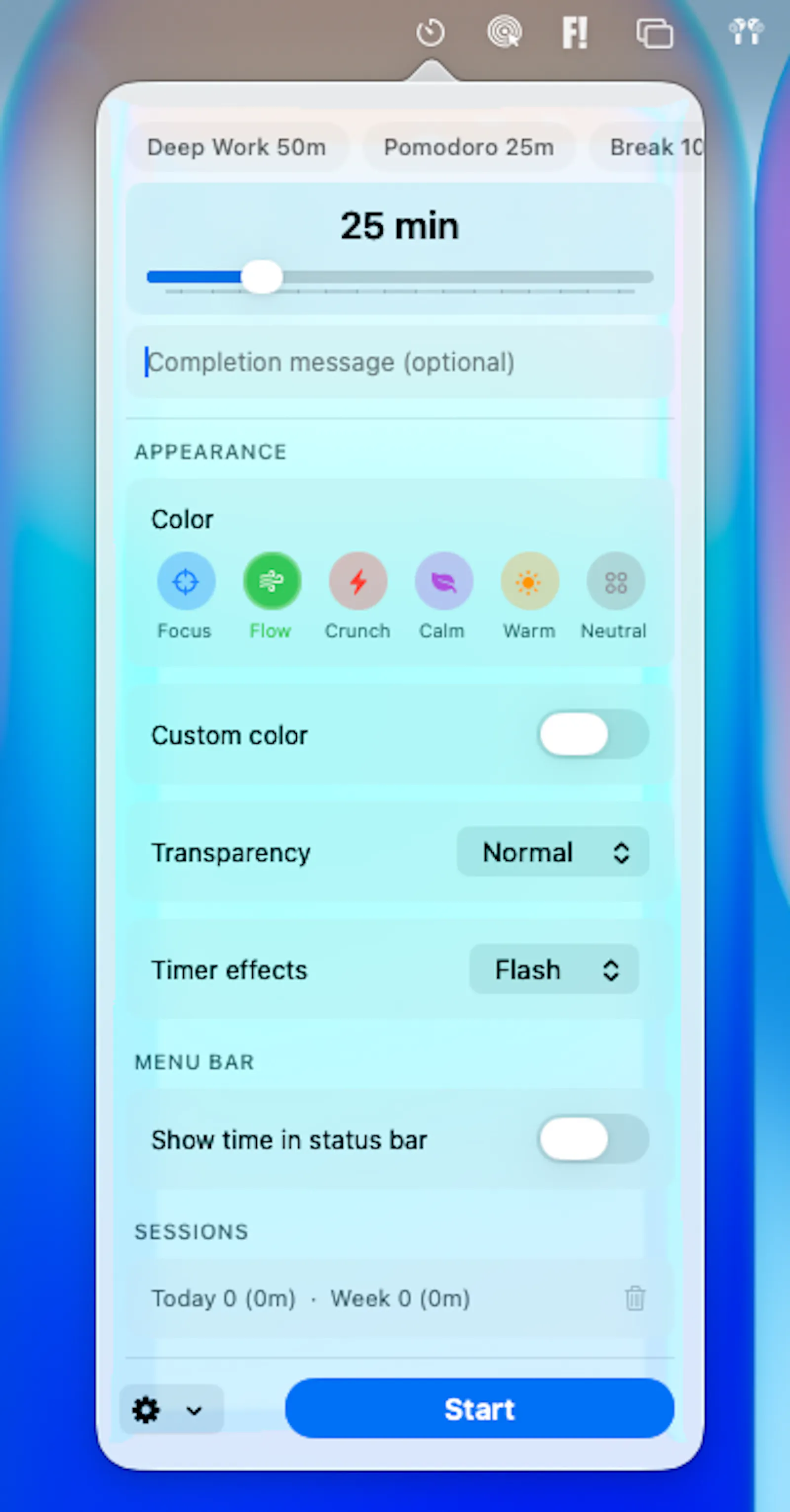 TimeBarX screenshot 2
