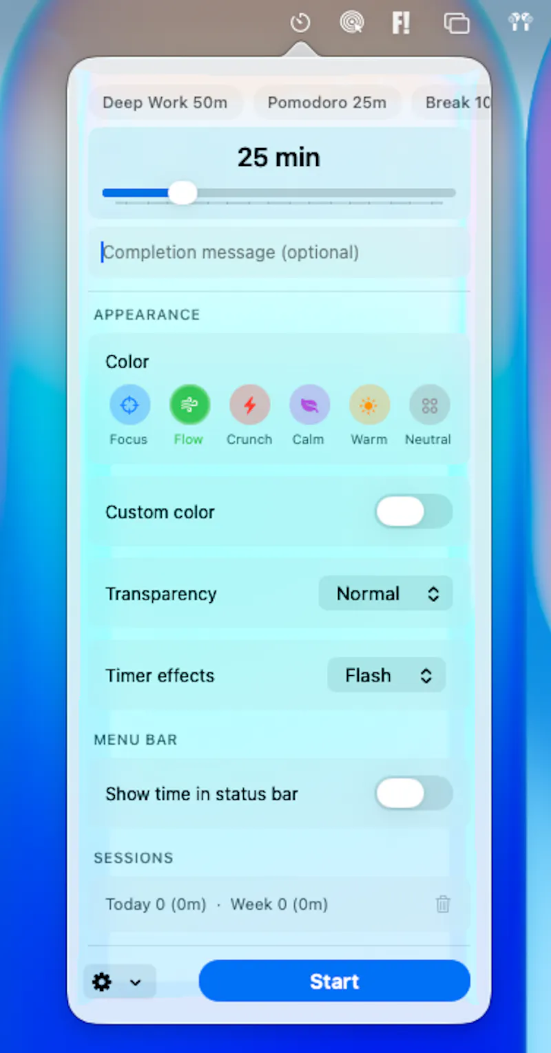 TimeBarX screenshot 2