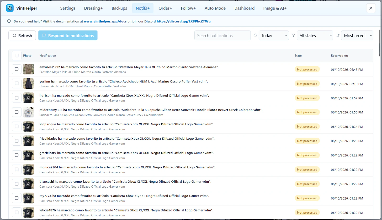 VintHelper screenshot 3
