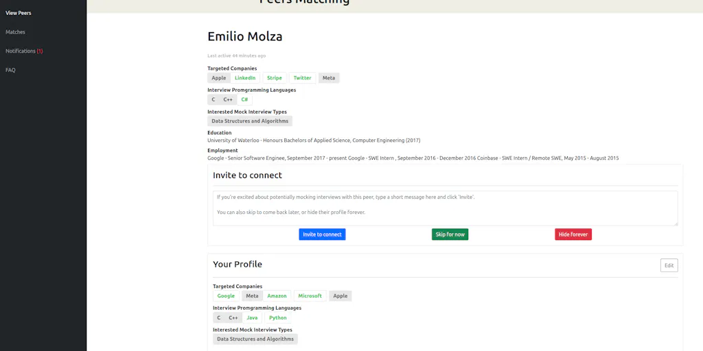 PairCoding: A Free Online Peer-to-peer Mock Interviewing platform ...