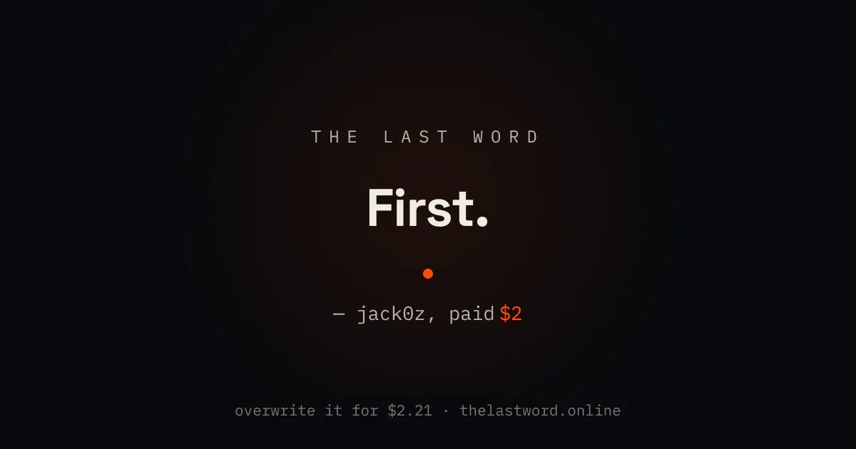 THE LAST WORD gallery image