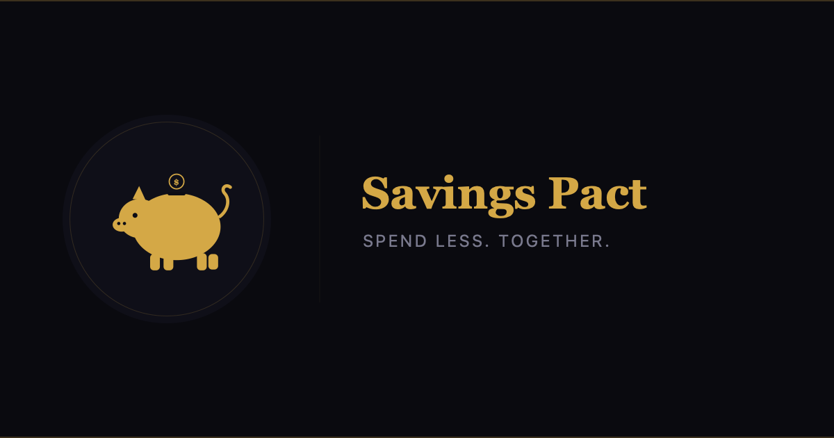 Savings Pact - Main product screenshot demonstrating key features and user interface