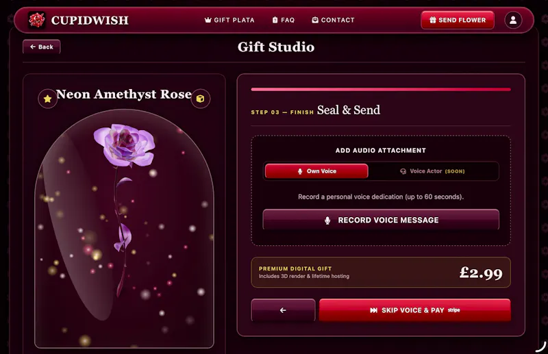 CupidWish — Gift a 3D Rose Forever Now! screenshot 4