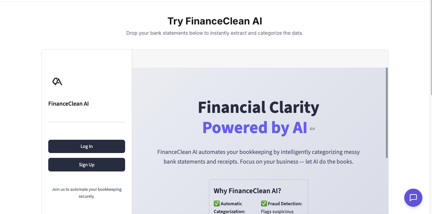 FinanceClean AI  gallery image