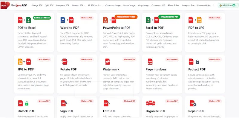 MeLovePDF screenshot 2