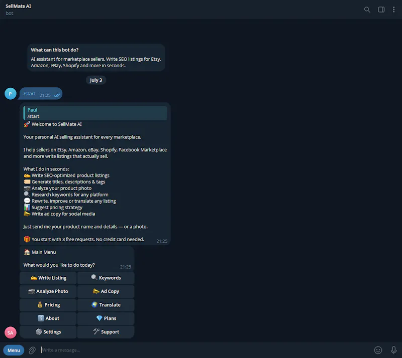 SellMate AI screenshot 1