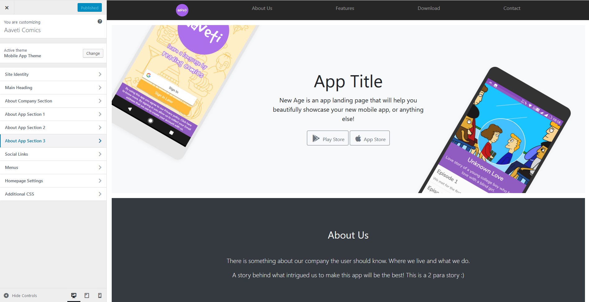 Wordpress Theme for App Developer gallery image