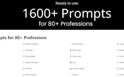 1600+ Prompts for 80+ Professions media 1