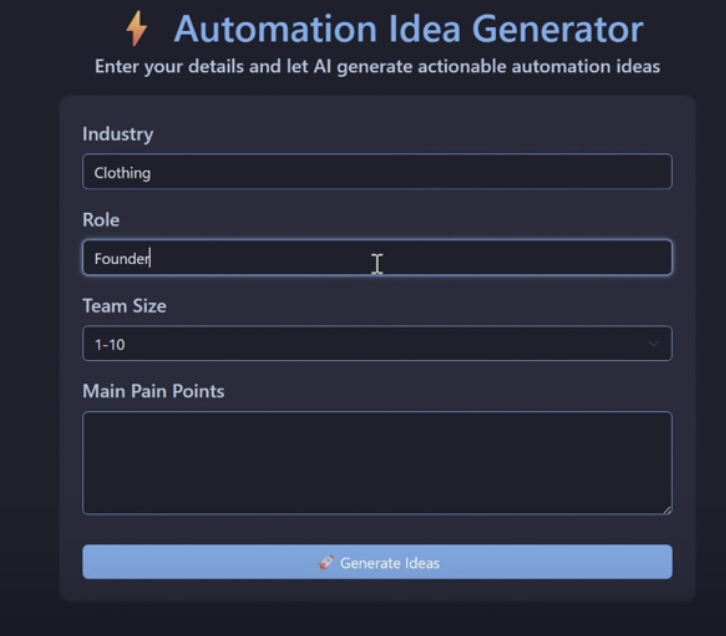 AI-Powered Automation Idea Generator gallery image