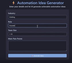 AI-Powered Automation Idea Generator gallery image