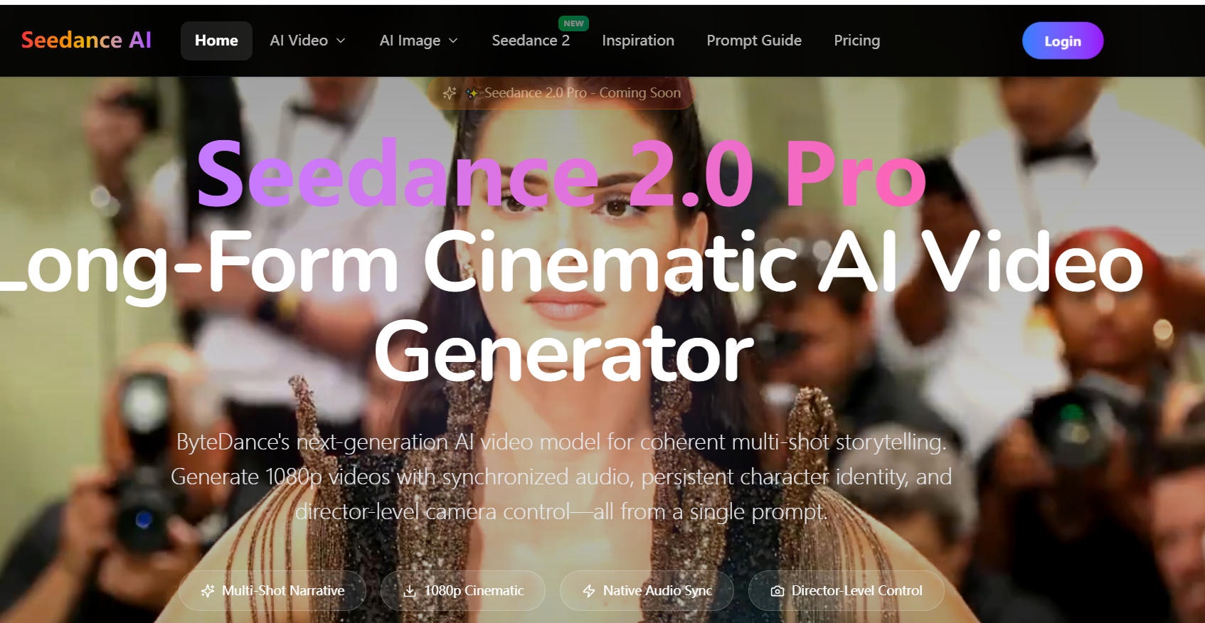 Seedance 2.0 Pro - Main product screenshot demonstrating key features and user interface