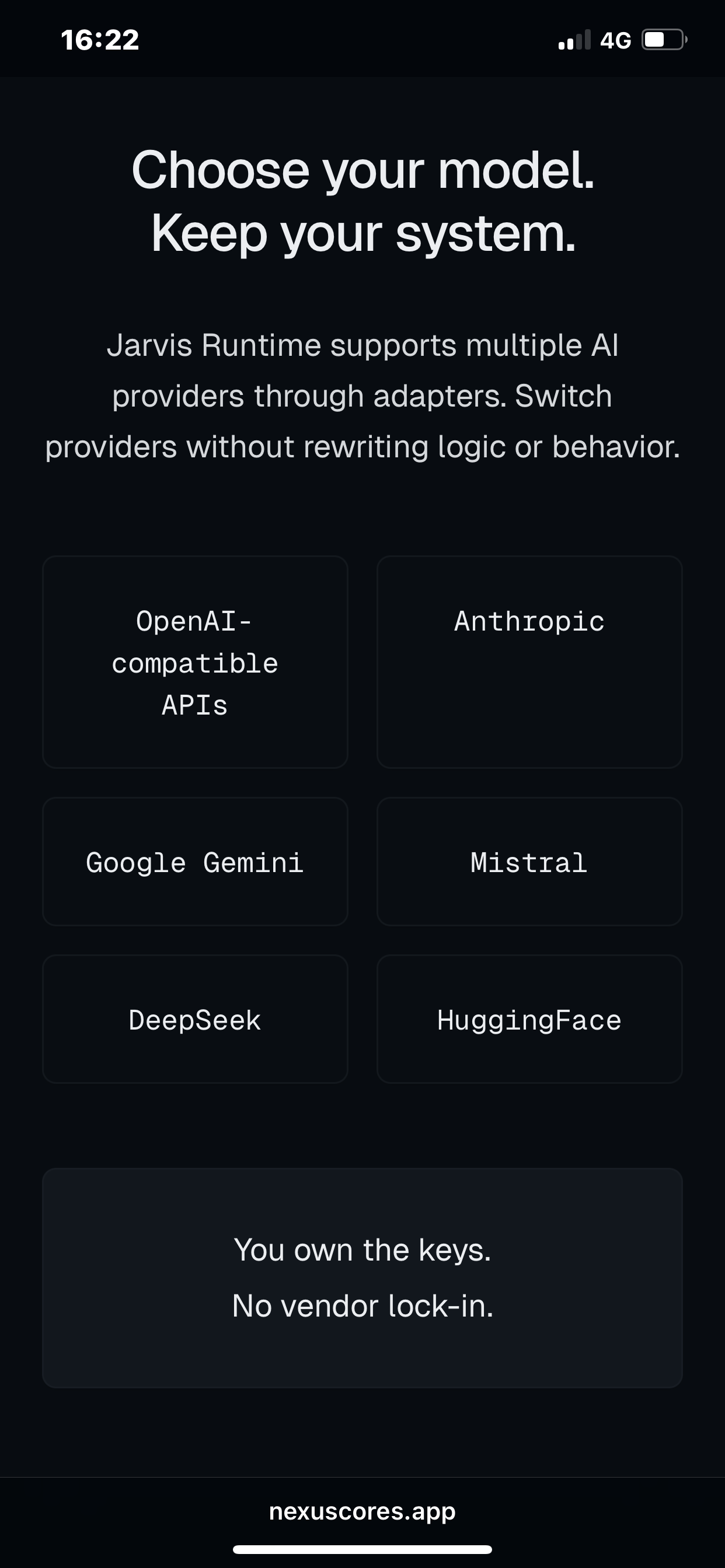 Jarvis Runtime - Screenshot 3 showing product features and functionality