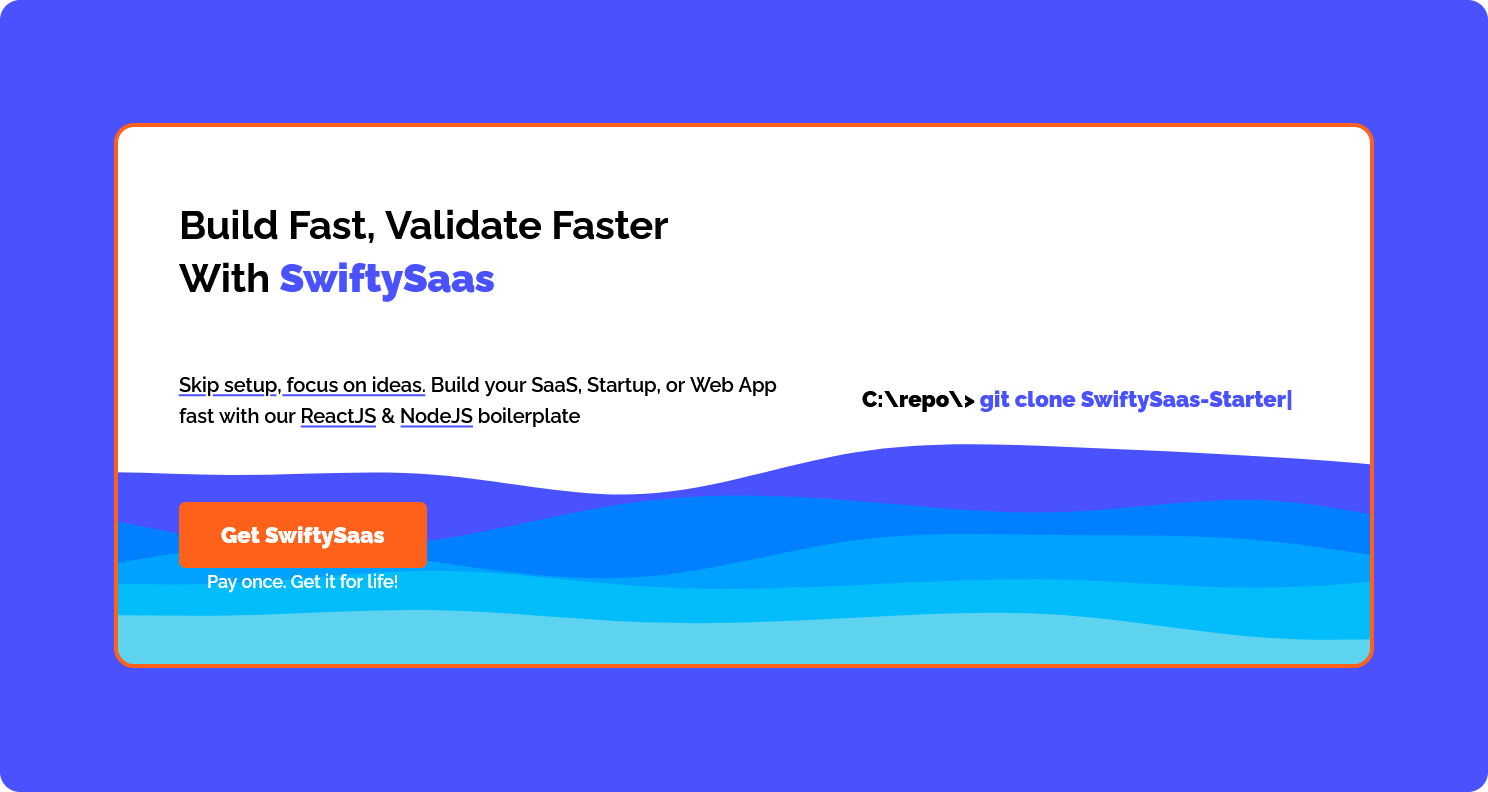 Mídia 1 de Swiftysas - Construir rápido, validar mais rápido