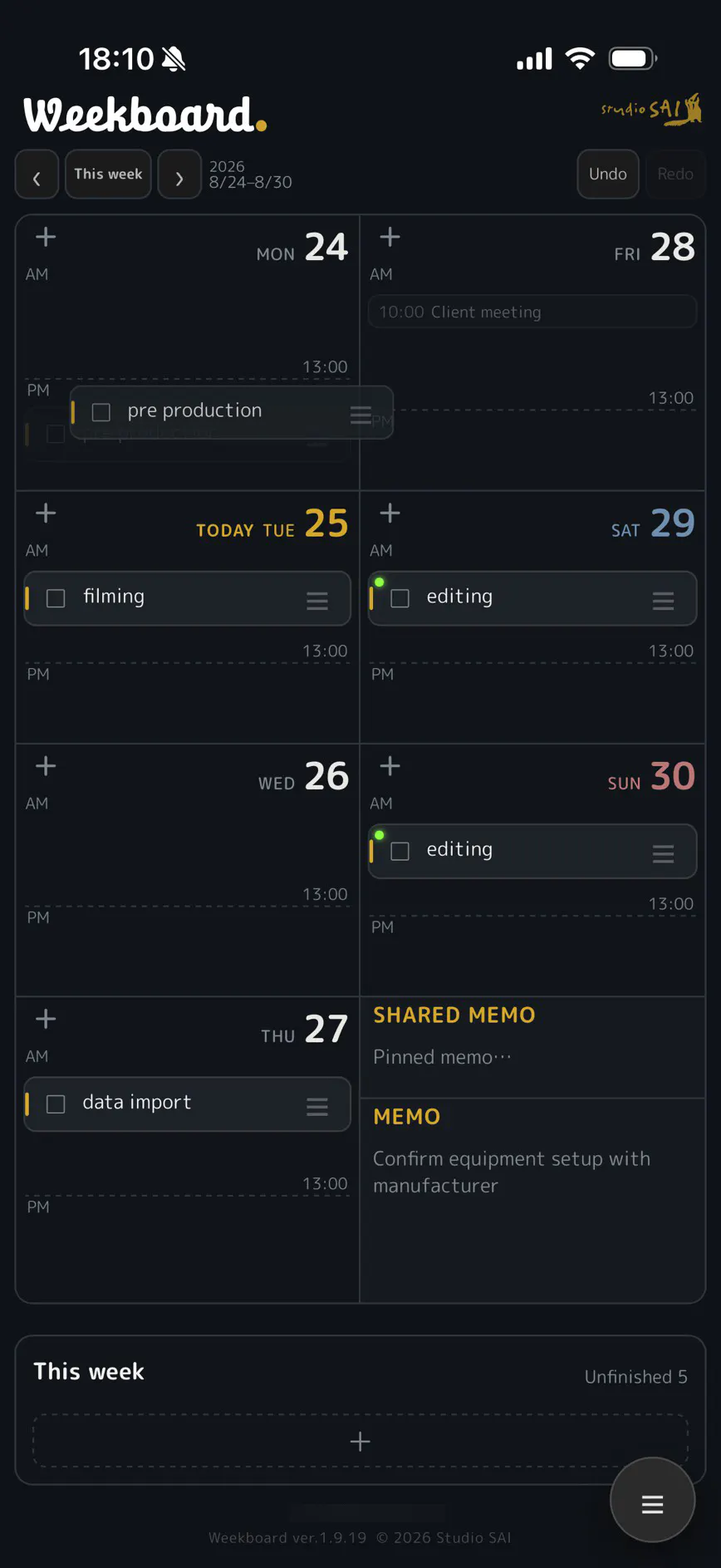 Weekboard gallery image