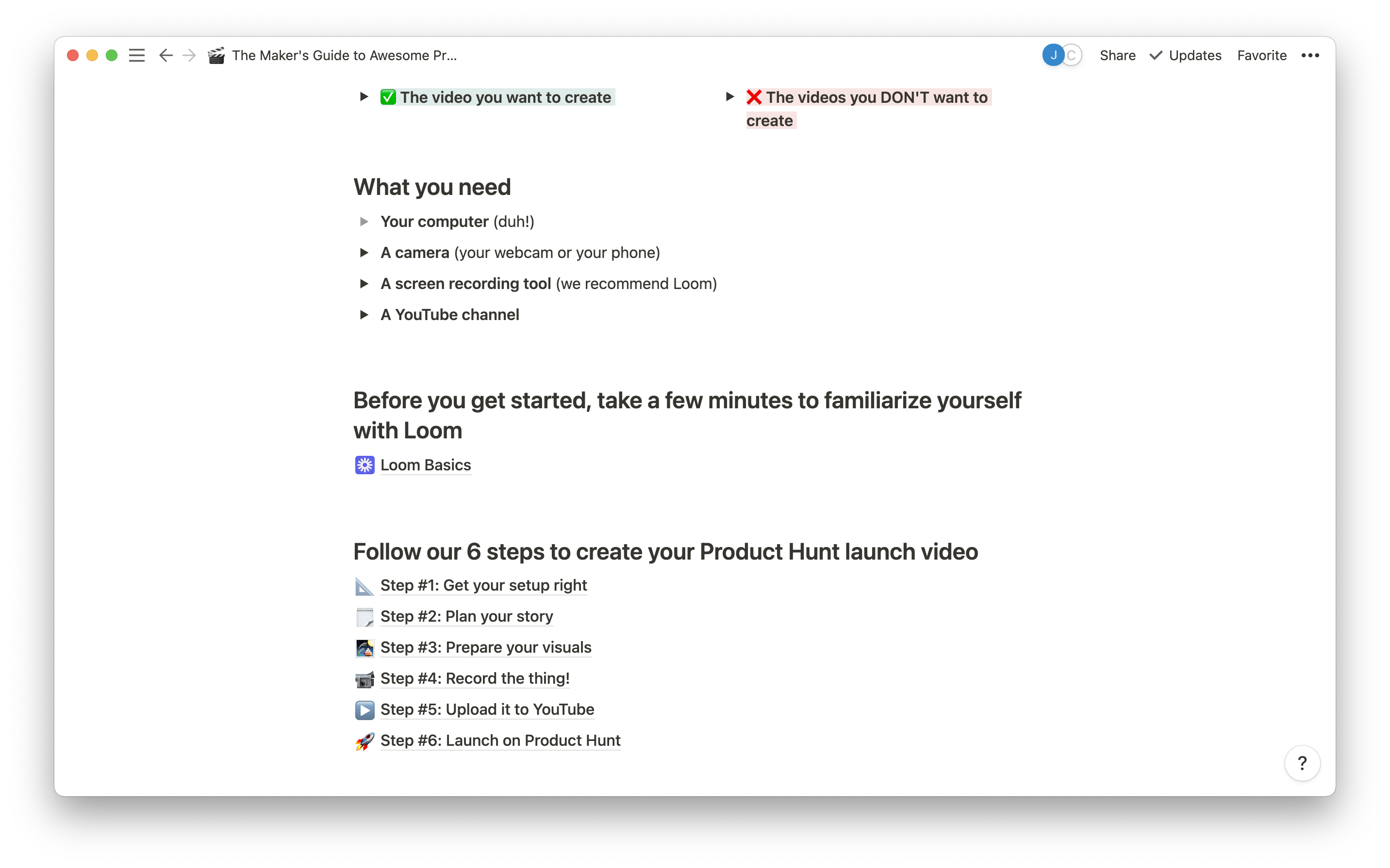 The Guide to Product Hunt Loom Videos gallery image