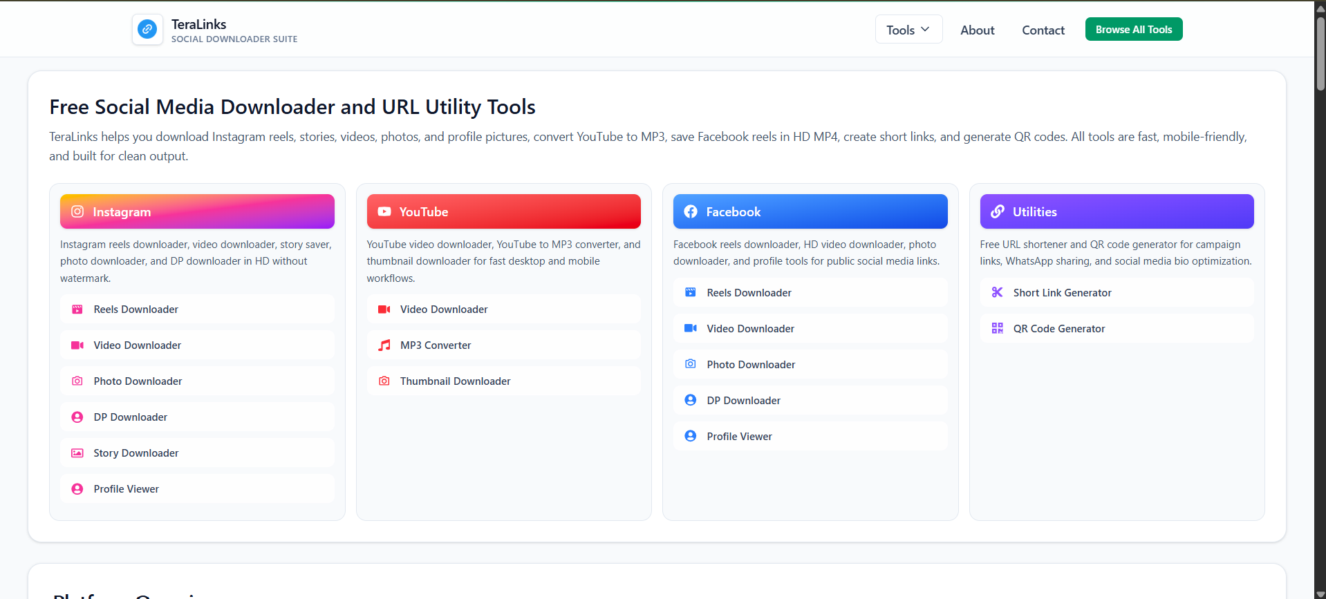 TeraLinks - Free Social Media Downloader