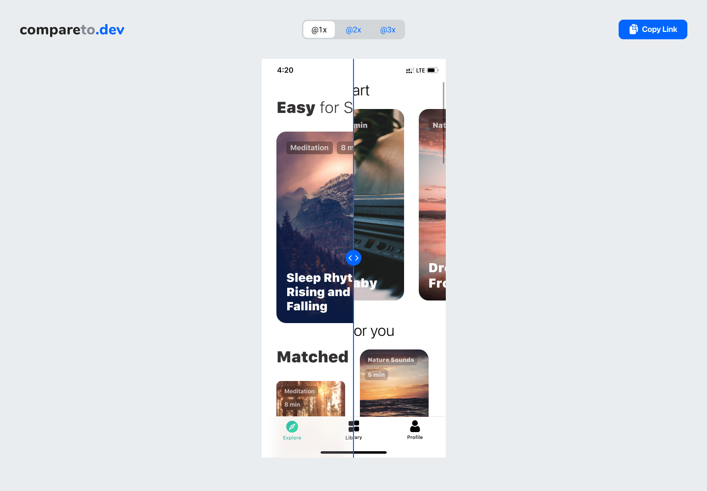 Compare to Dev gallery image